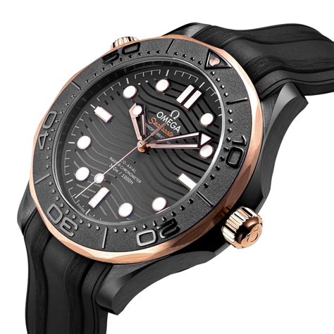 omega seamaster black ceramic sedna gold|omega seamaster diver reviews.